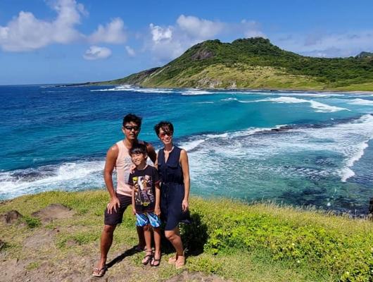 Yasunori, Kumi e Shou  / Fernando de Noronha