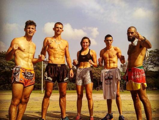 Renato, Jussemar, Iasmim, Simon e Estevão / Mundial Muay Thai Tailandia