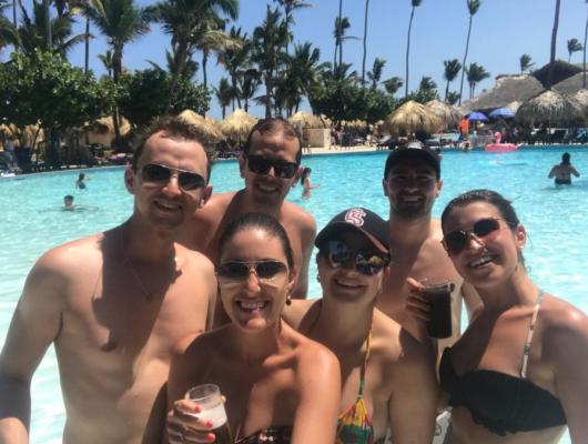 Mauricio e Graciele, Matheus, Karen, Mário, Saiúri - Punta Cana