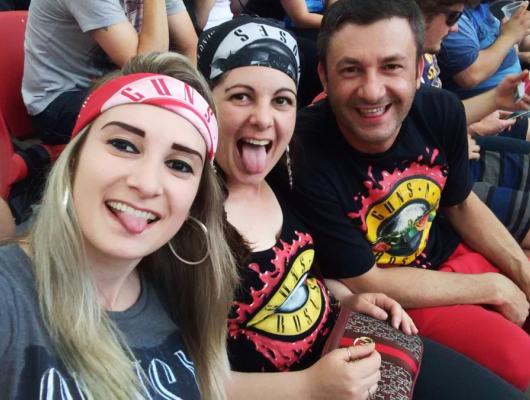 Simão, Patricia e Soane Zancan / Show  Guns N' Roses