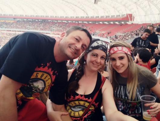 Simão, Patricia e Soane Zancan / Show  Guns N' Roses