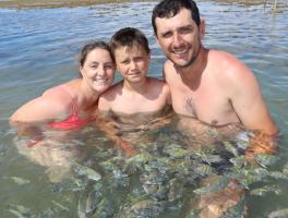 Cristiane, Juliano e Júlio  / Porto Seguro